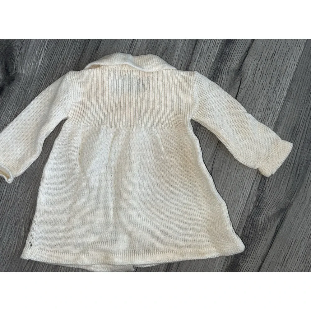 Vintage Neiman Marcus Made In Spain Knit/crochet Baby Dress, Sweater & Bonnet‎
